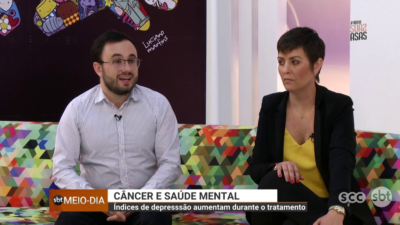 Reportagem do SBT SC sobre câncer e saúde mental durante o tratamento